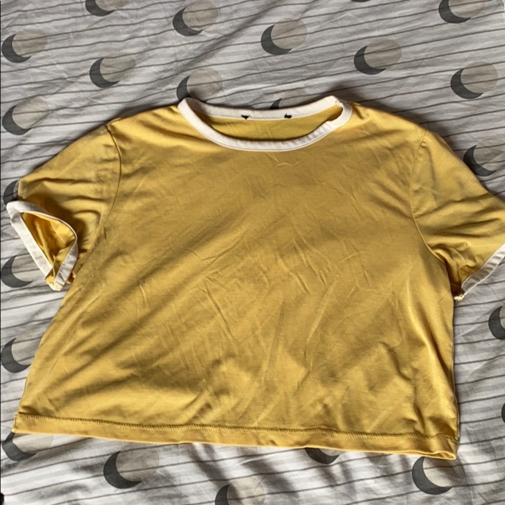 Yellow crop top